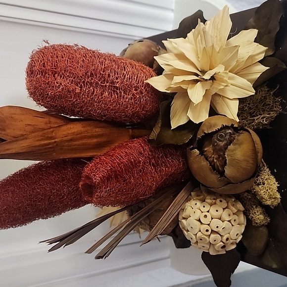 Dried Flower Bouquet with preserved autumn's foliage - Picture 3 of 9